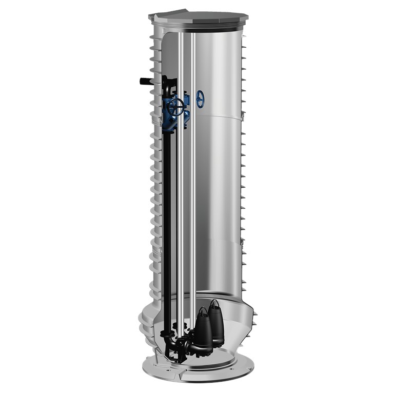 Estación de bombeo prefabricada Grundfos PUST con control AutoAdapt3 — Sellos Mecánicos Lerma